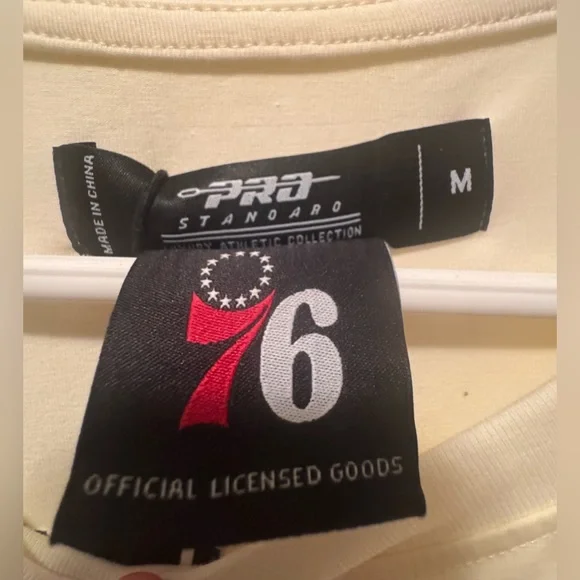 Philadelphia 76ers Pro Standard Luxe Cream Boxy Crop Top NWT - Picture 7 of 10